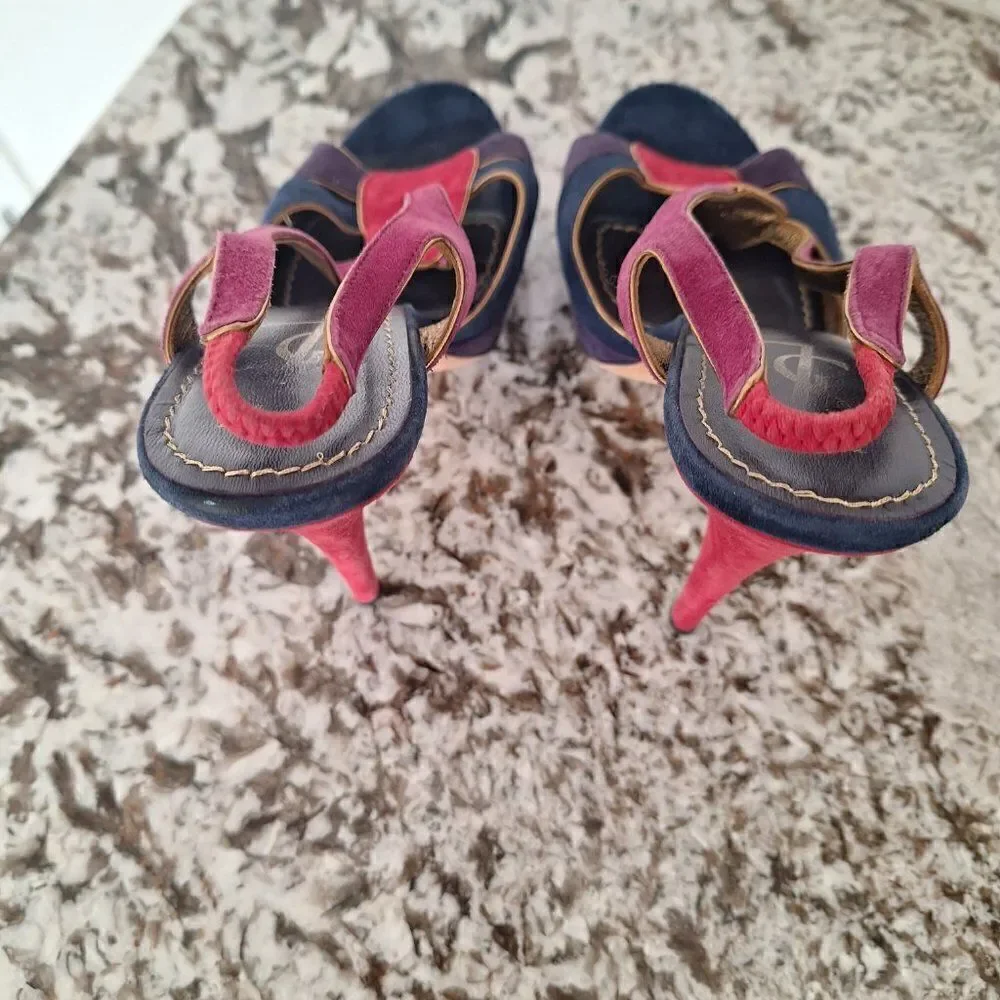 Yves Saint Laurent straps platform sandal multi color size 40‎